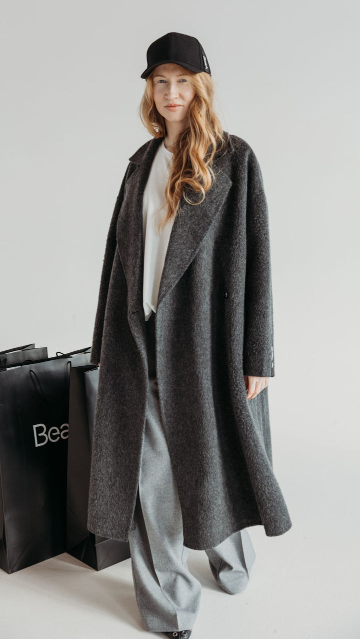 Wool and Cashmere Button Coat