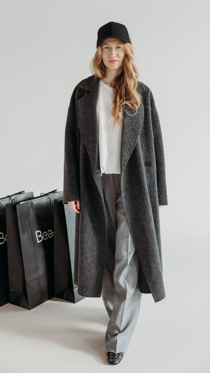 Wool and Cashmere Button Coat