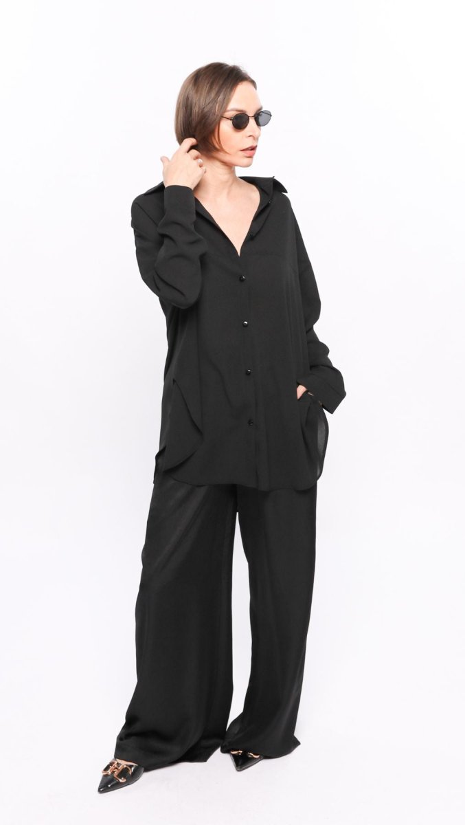 Crashed silk trousers - BeaA - Be At Home with Yourself - Trousers