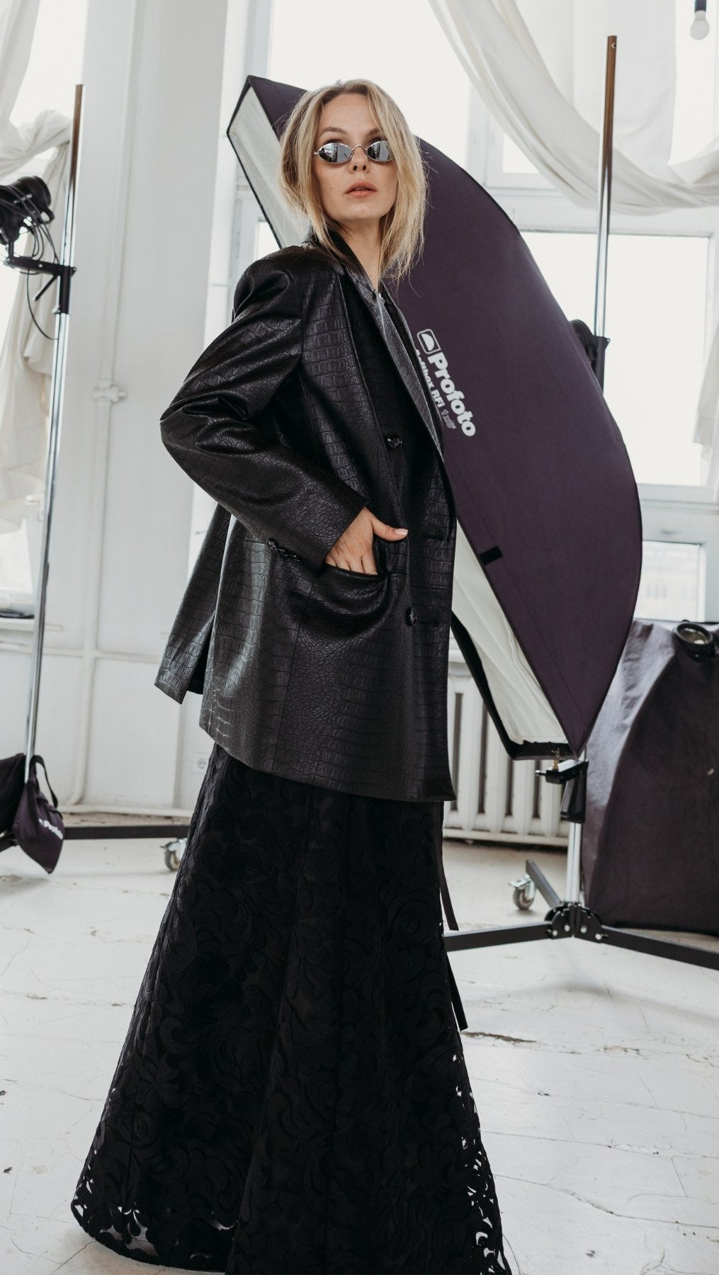 Eko ādas žakete Noir Croc