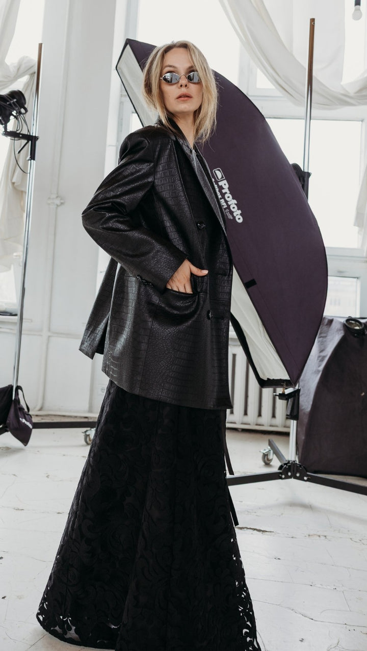 Eko ādas žakete Noir Croc