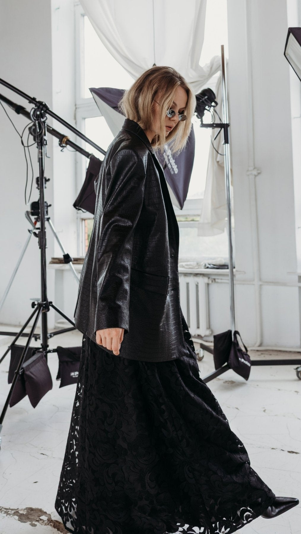Eko ādas žakete Noir Croc