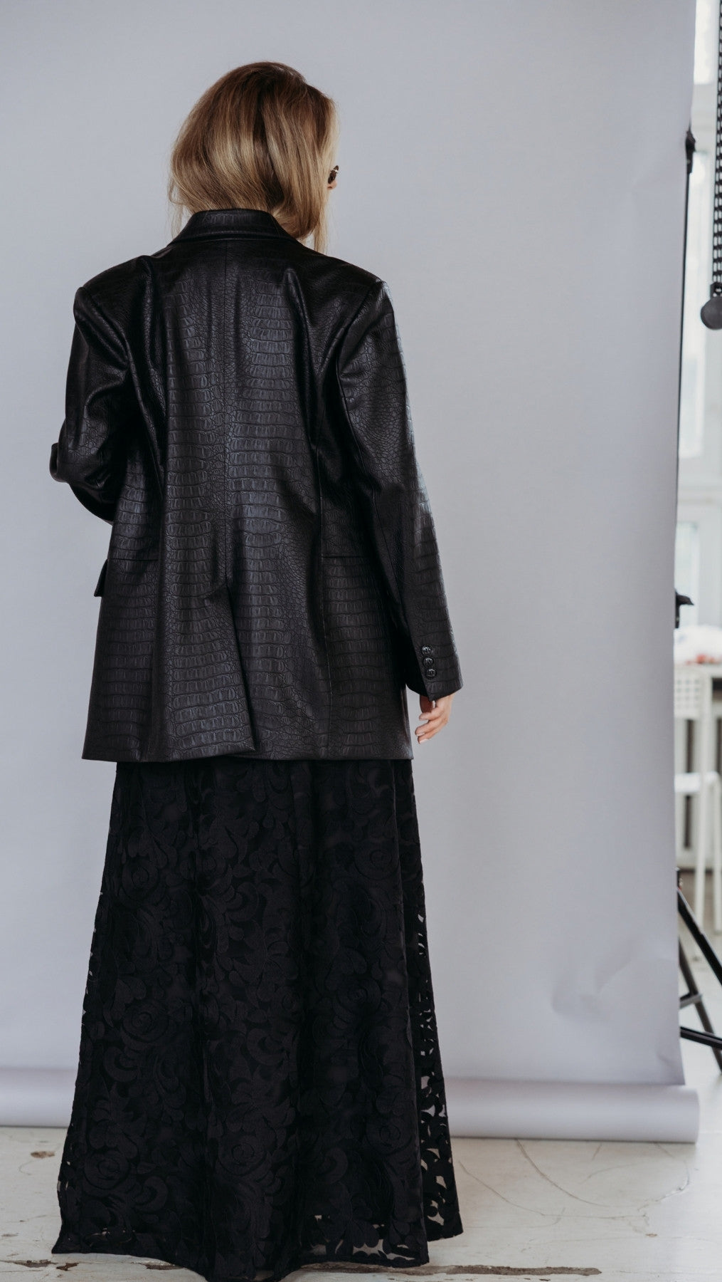 Eko ādas žakete Noir Croc
