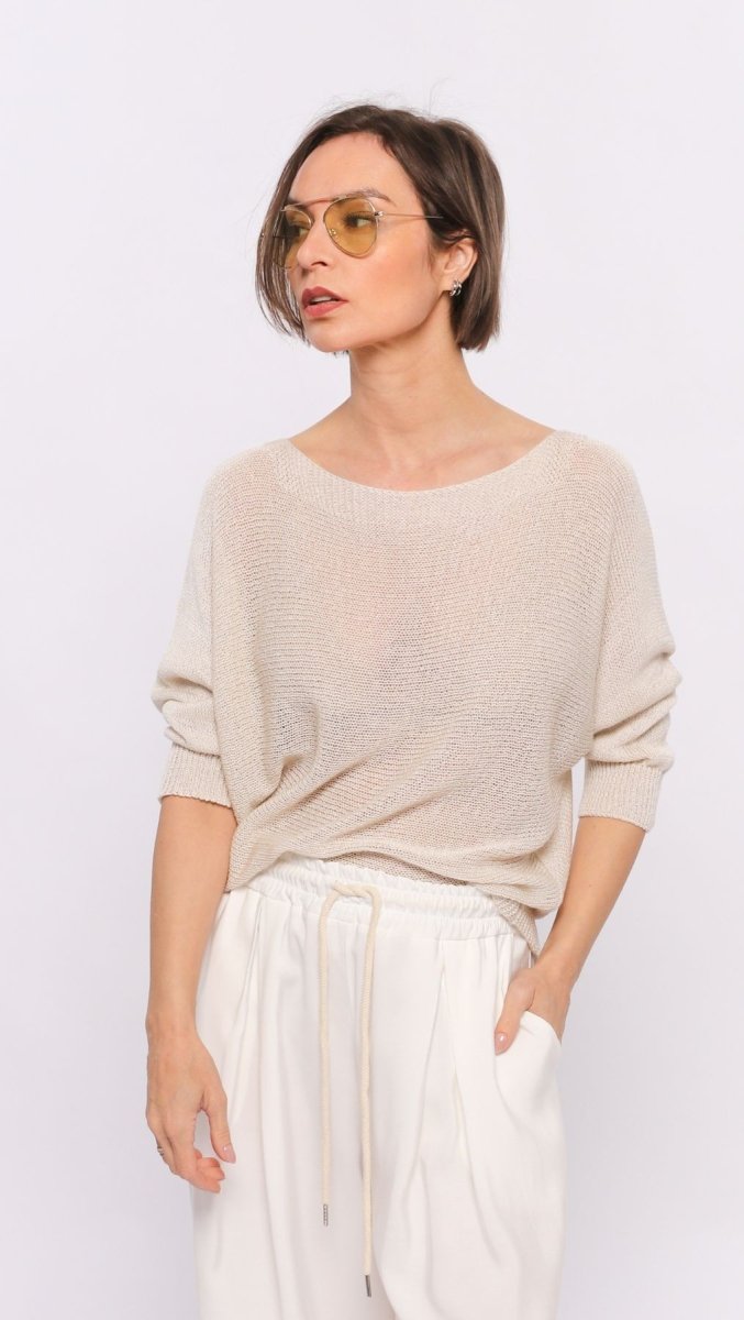 Crochet top Beige - BeaA - Be At Home with Yourself - Top