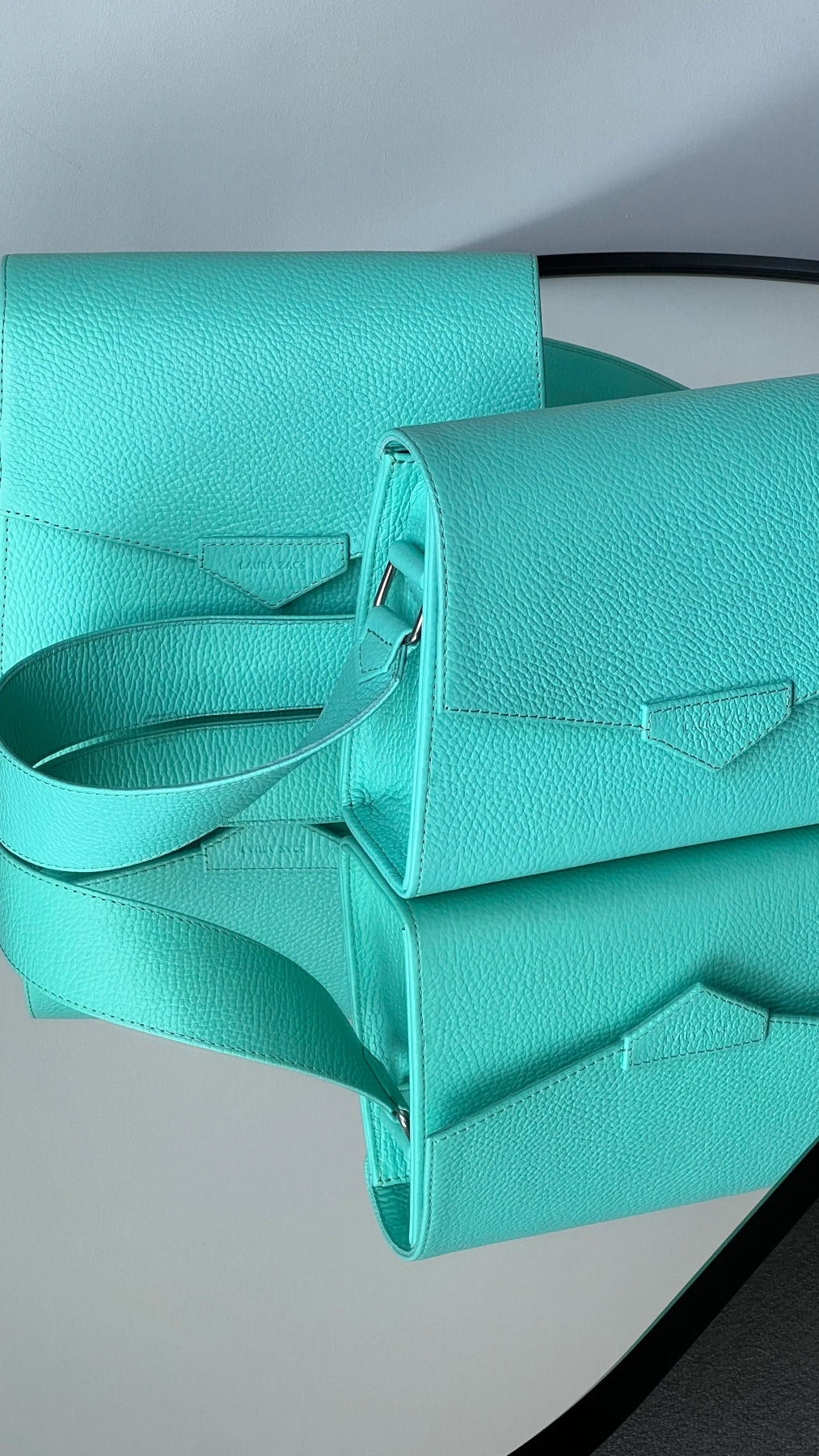 CROSS BODY BAG IN TURQUOISE LEATHER - BeaA - Be At Home with Yourself - Bag