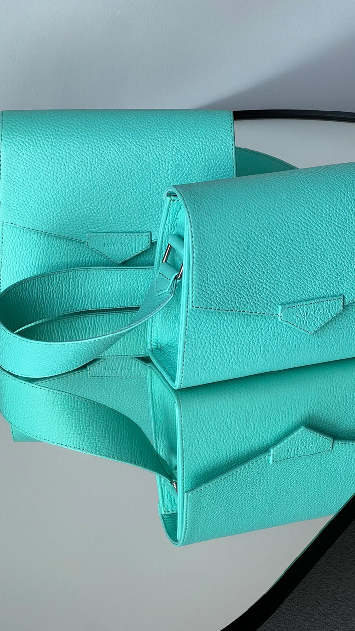 CROSS BODY BAG IN TURQUOISE LEATHER - BeaA - Be At Home with Yourself - Bag