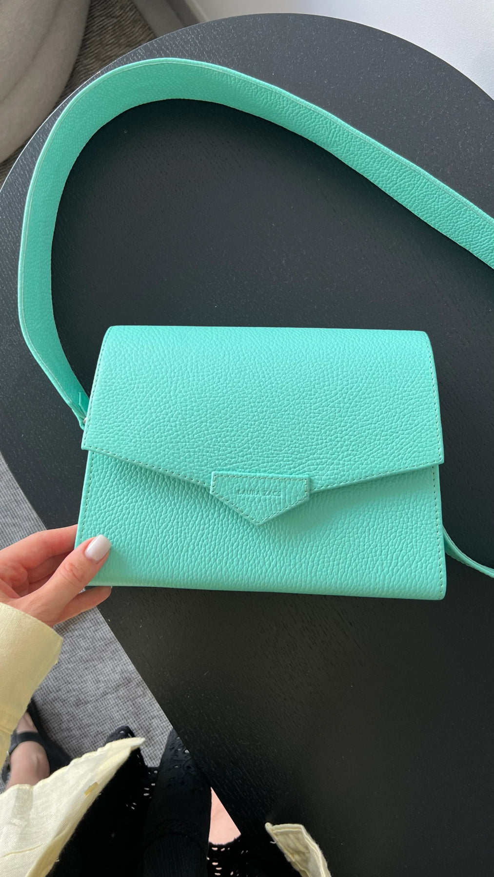 CROSS BODY BAG IN TURQUOISE LEATHER - BeaA - Be At Home with Yourself - Bag