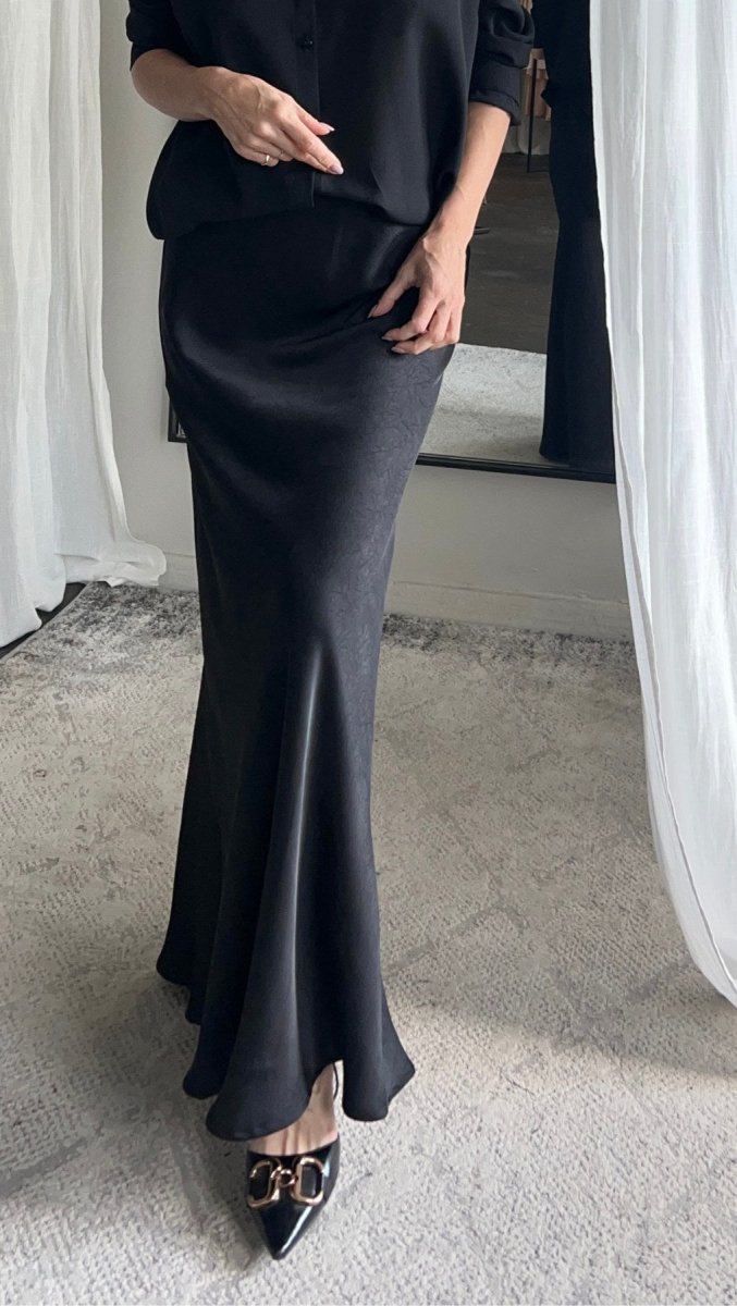 Crushed silk long Skirt - BeaA - Be At Home with Yourself - skirt