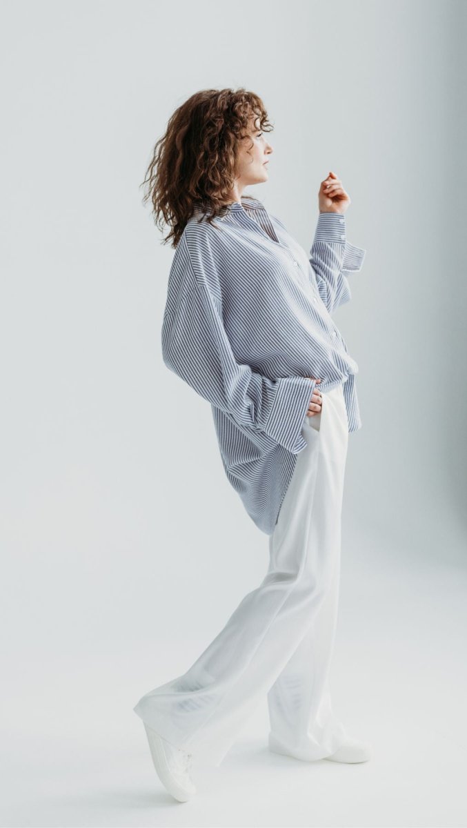Crushed viscose trousers White - BeaA - Be At Home with Yourself - Trousers