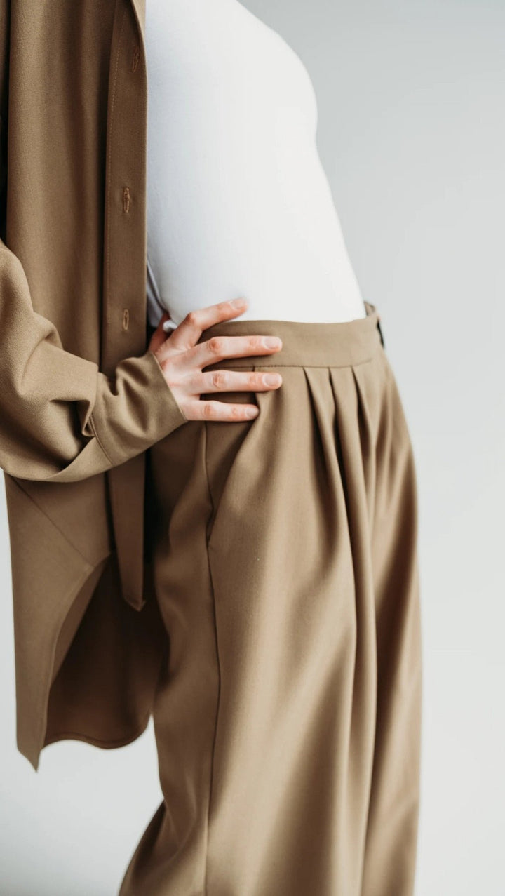 Double pleat trousers Desert Shade - BeaA - Be At Home with Yourself - Trousers