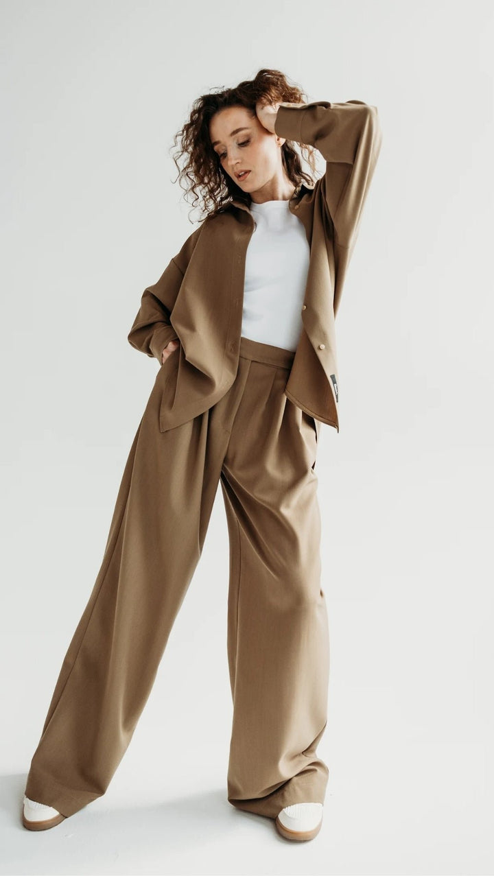 Double pleat trousers Desert Shade - BeaA - Be At Home with Yourself - Trousers