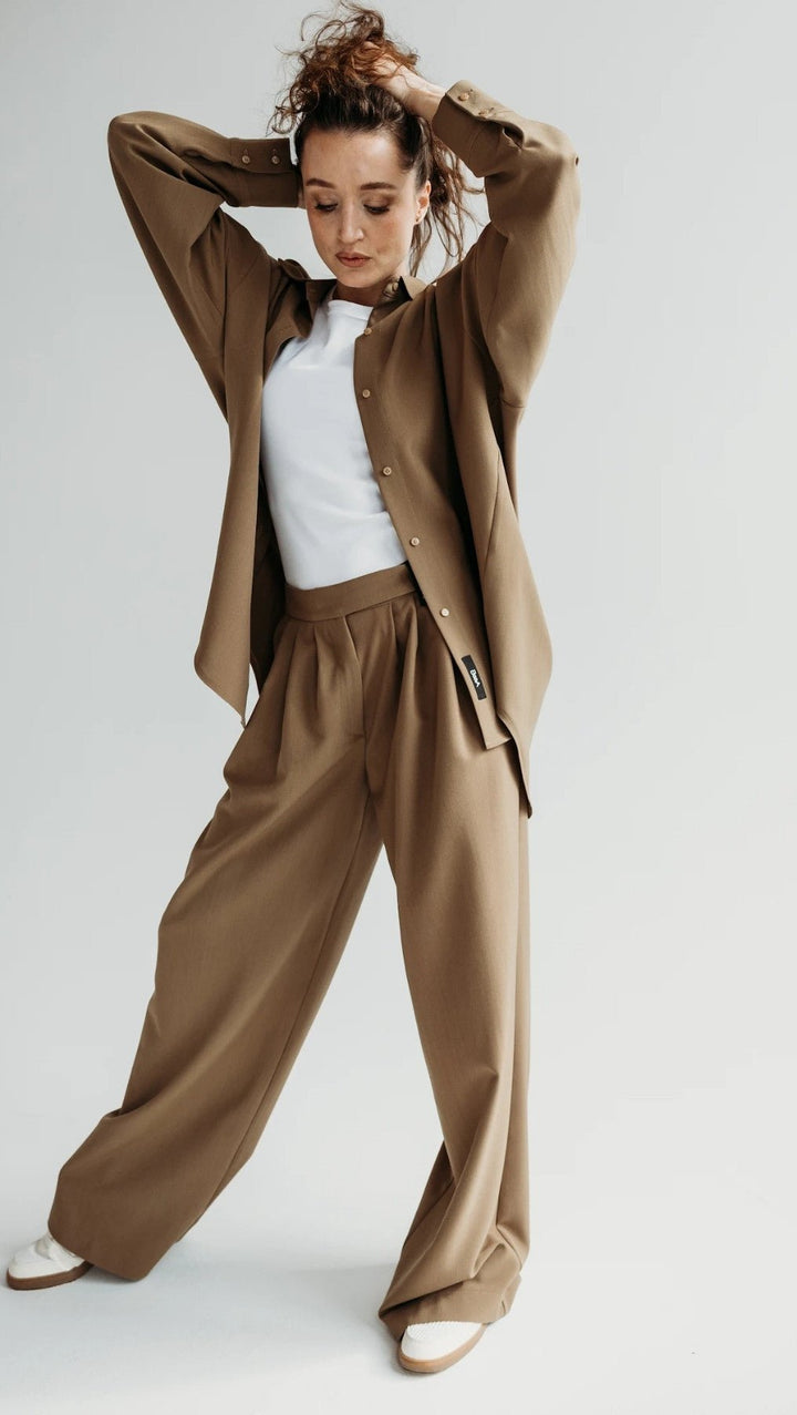 Double pleat trousers Desert Shade - BeaA - Be At Home with Yourself - Trousers