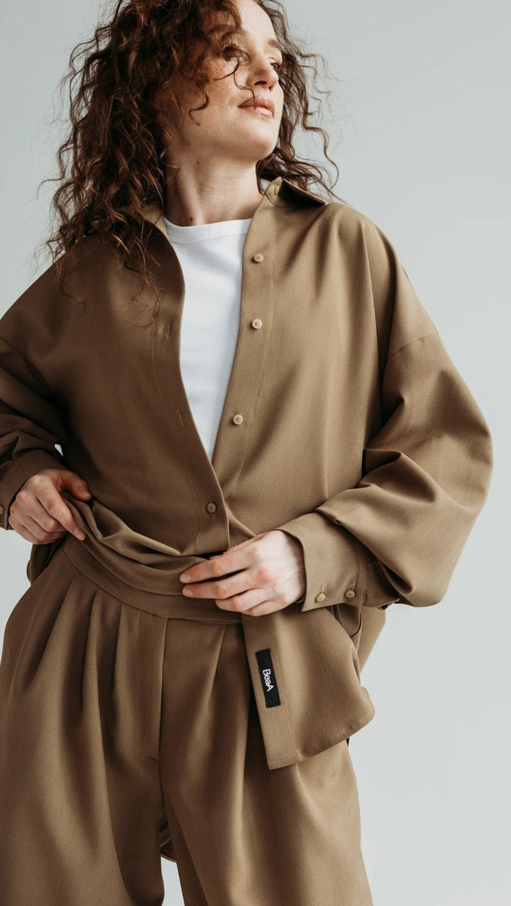 Double pleat trousers Desert Shade - BeaA - Be At Home with Yourself - Trousers