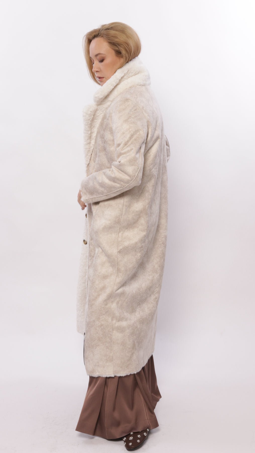 Eco - fur coat White - BeaA - Be At Home with Yourself - coat