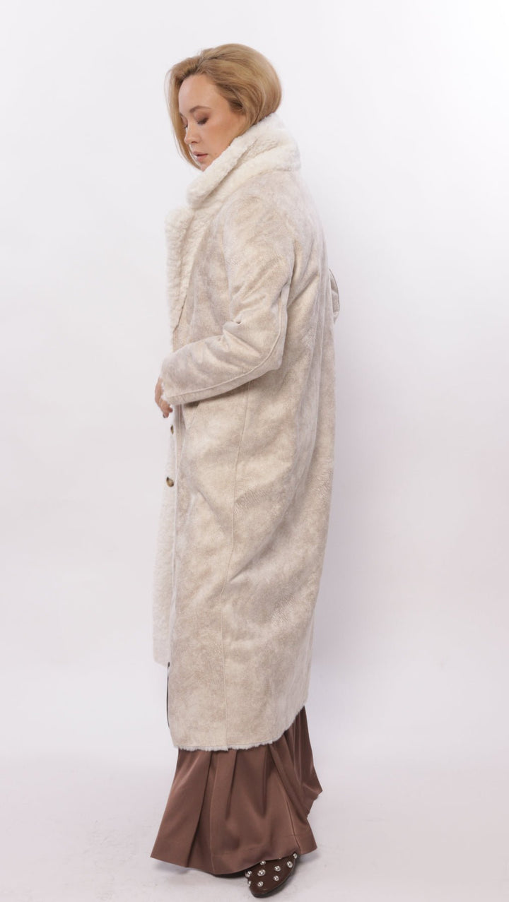 Eco - fur coat White - BeaA - Be At Home with Yourself - coat