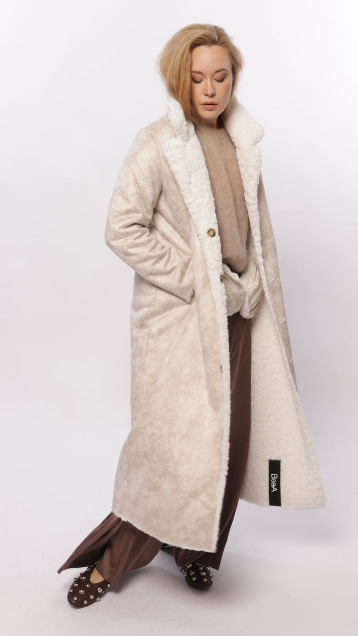 Eco - fur coat White - BeaA - Be At Home with Yourself - coat