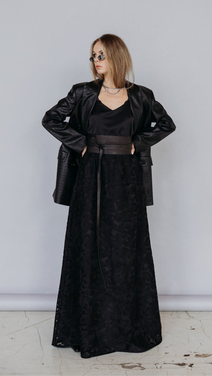 Eco-leather blazer Noir Croc - BeaA - Be At Home with Yourself - coat