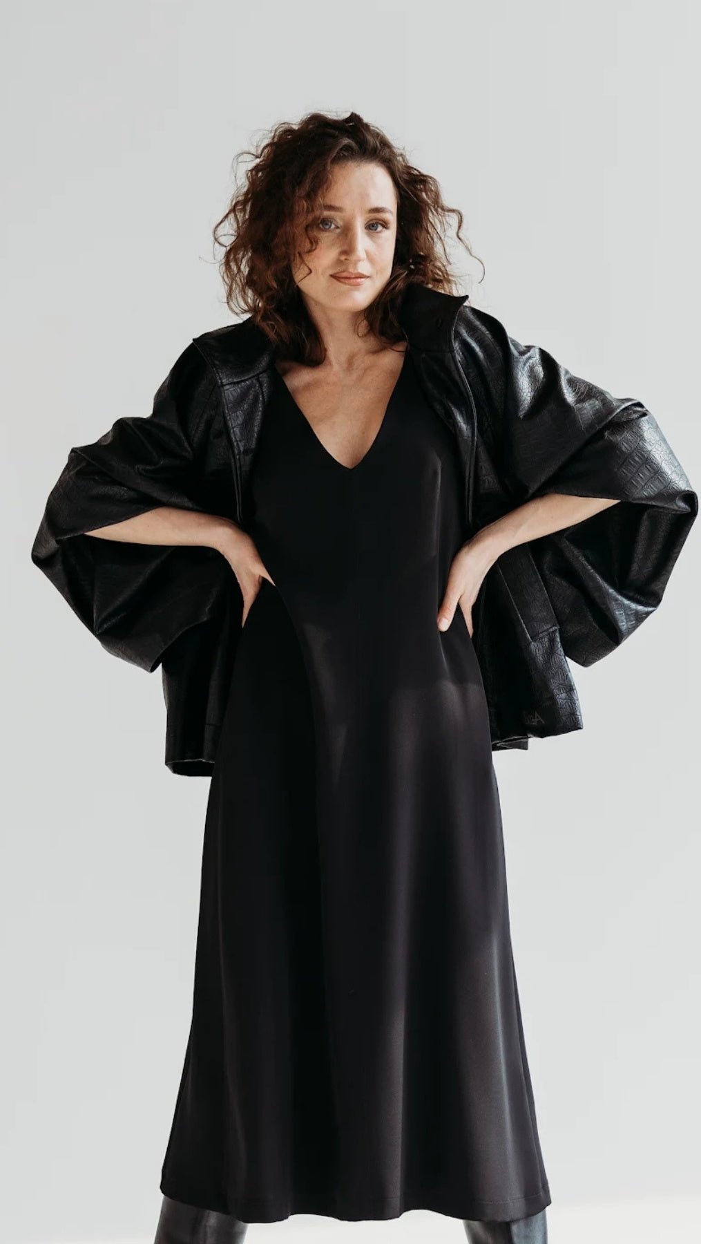 Eco - leather jacket Noir Croc - BeaA - Be At Home with Yourself - coat