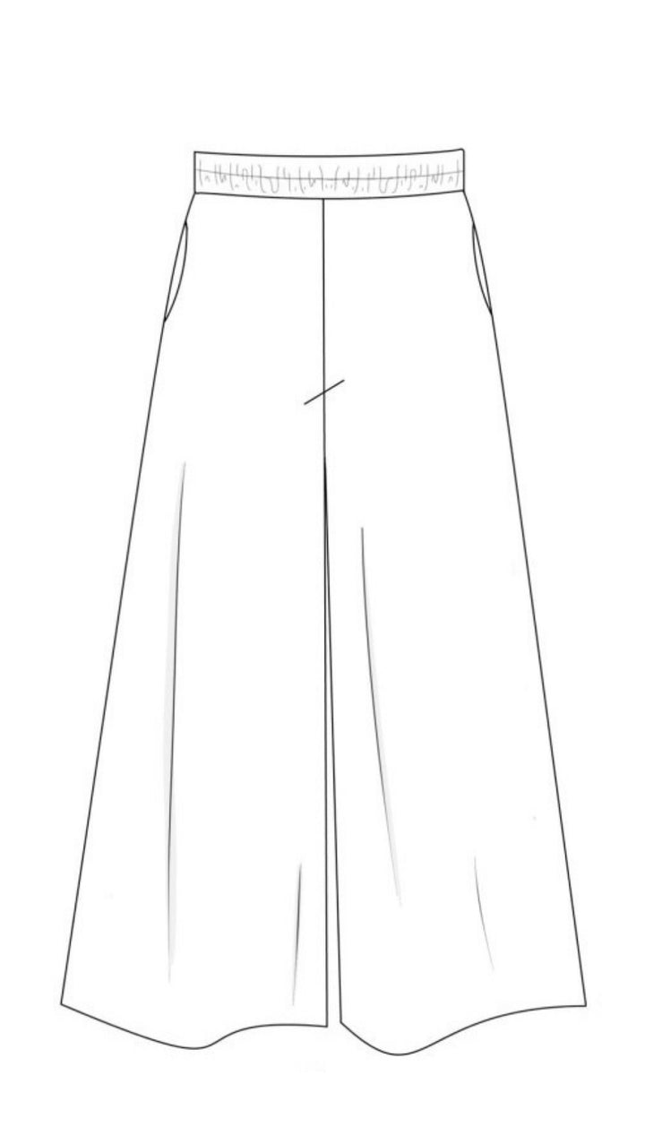 Silk Palazzo Trousers Dark brown