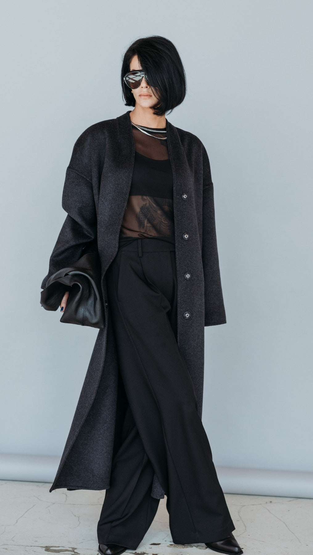 Long Double-faced wool coat