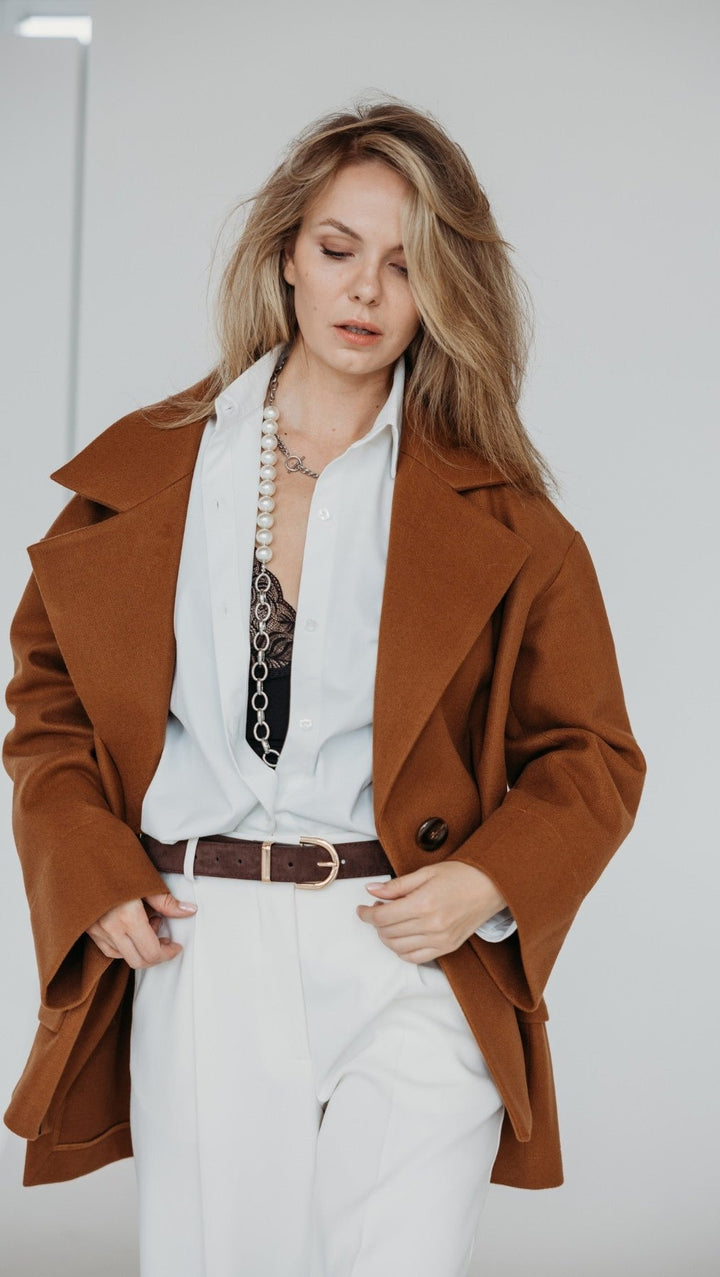 Jacket Dark Camel - BeaA - Be At Home with Yourself - coat