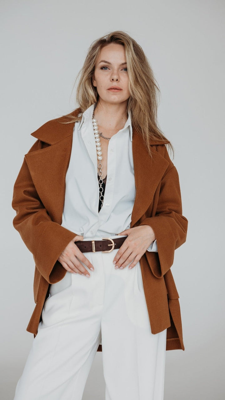 Jacket Dark Camel - BeaA - Be At Home with Yourself - coat