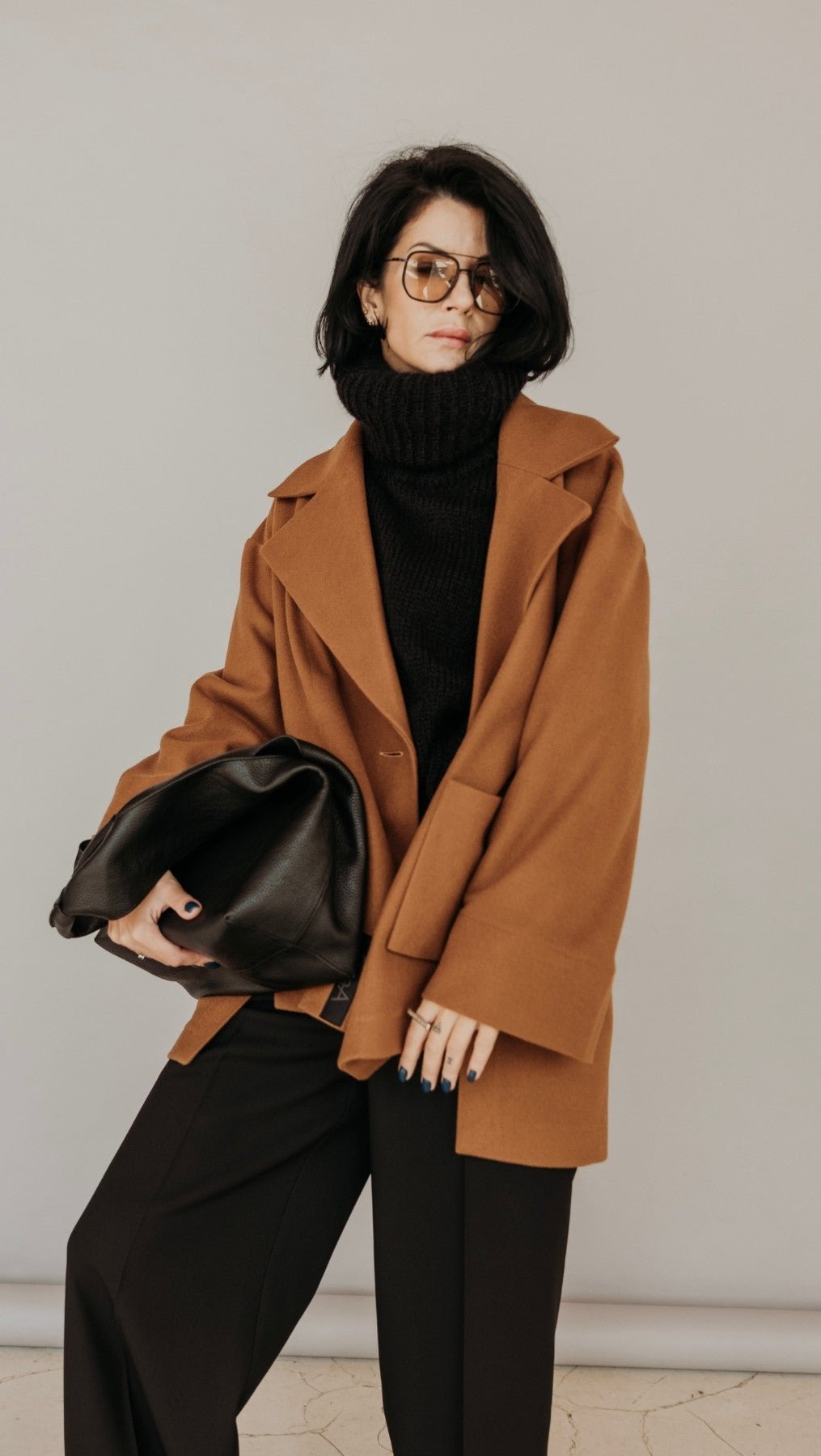 Jacket Dark Camel - BeaA - Be At Home with Yourself - coat
