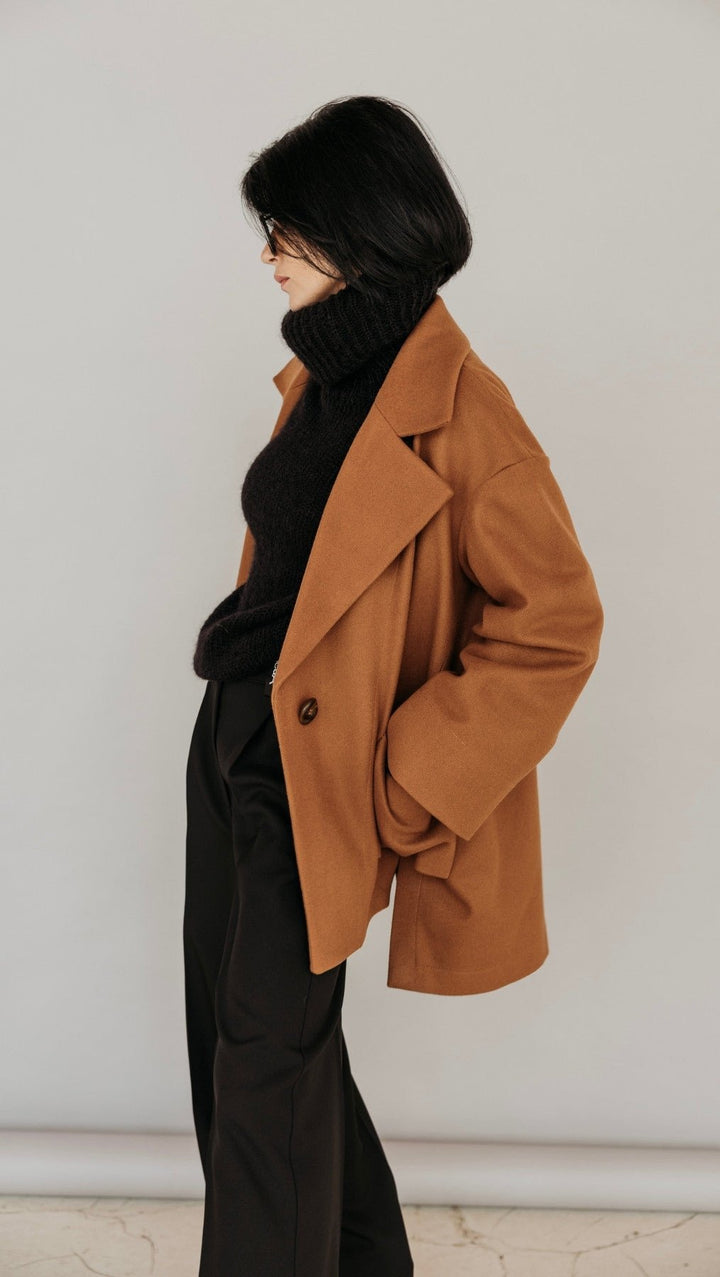 Jacket Dark Camel - BeaA - Be At Home with Yourself - coat