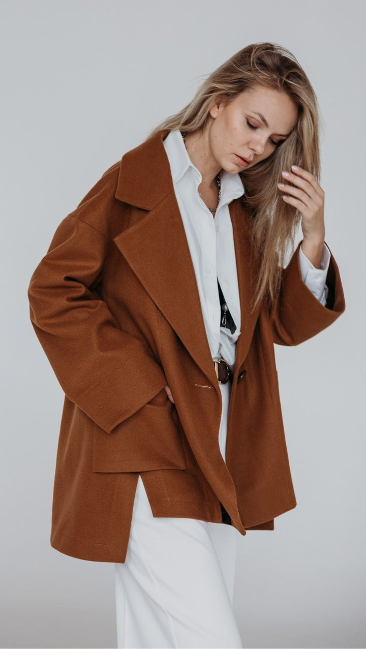 Jacket Dark Camel - BeaA - Be At Home with Yourself - coat