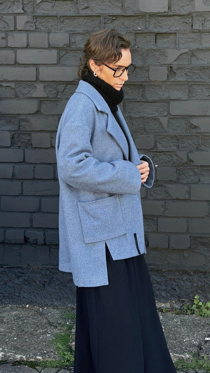 Jacket Light Blue/ Dark Blue - BeaA - Be At Home with Yourself - coat