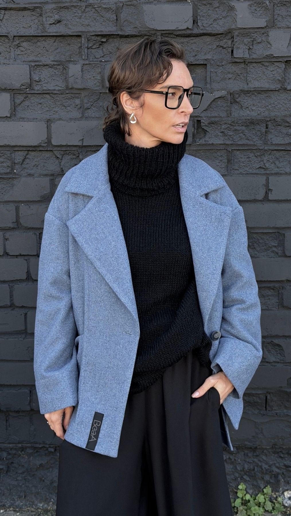 Jacket Light Blue/ Dark Blue - BeaA - Be At Home with Yourself - coat