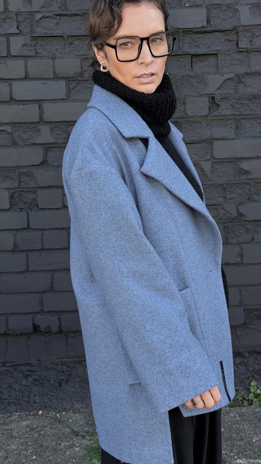Jacket Light Blue/ Dark Blue - BeaA - Be At Home with Yourself - coat