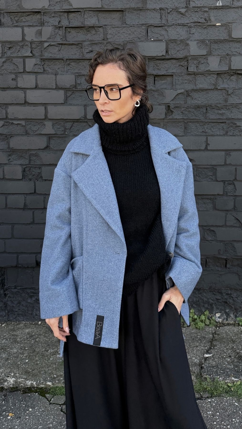 Jacket Light Blue/ Dark Blue - BeaA - Be At Home with Yourself - coat
