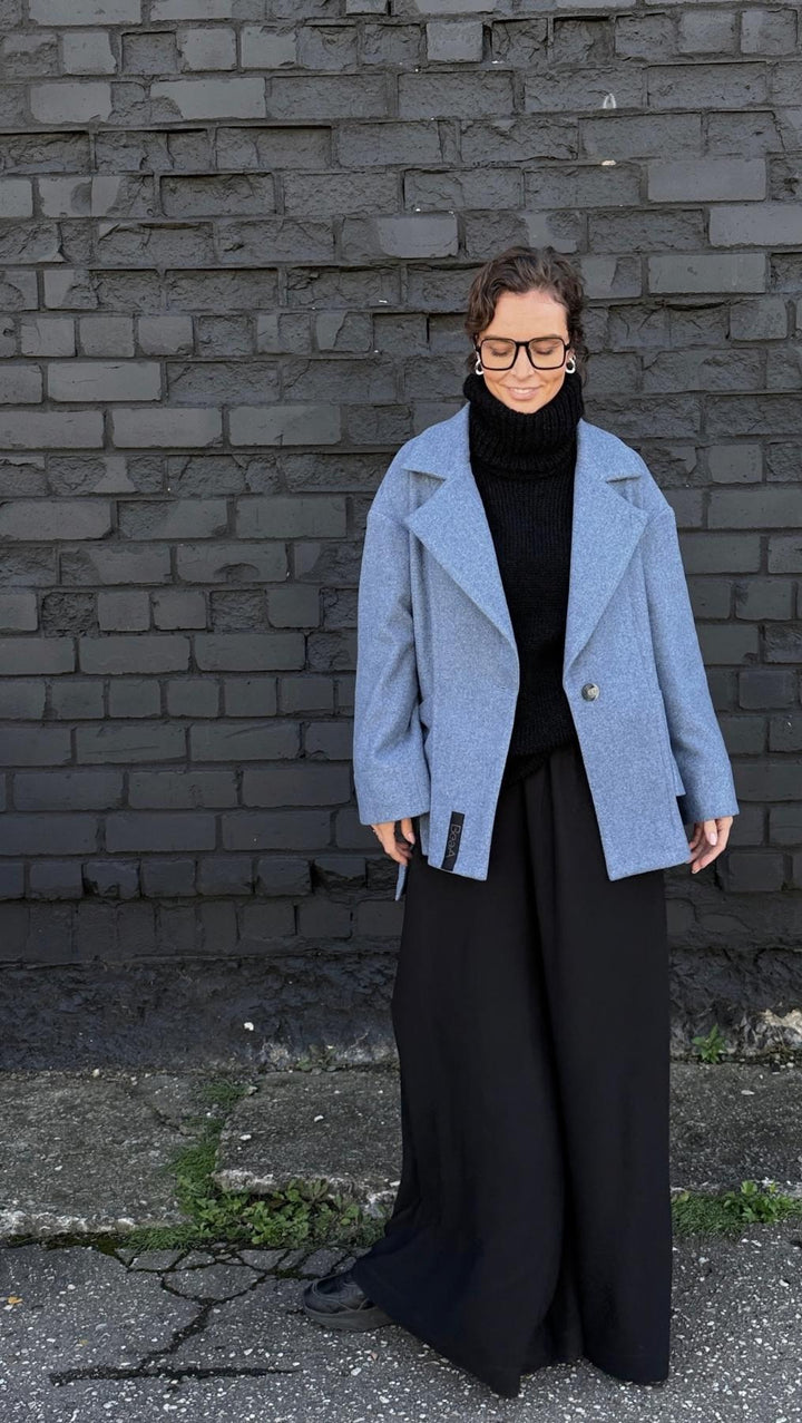 Jacket Light Blue/ Dark Blue - BeaA - Be At Home with Yourself - coat
