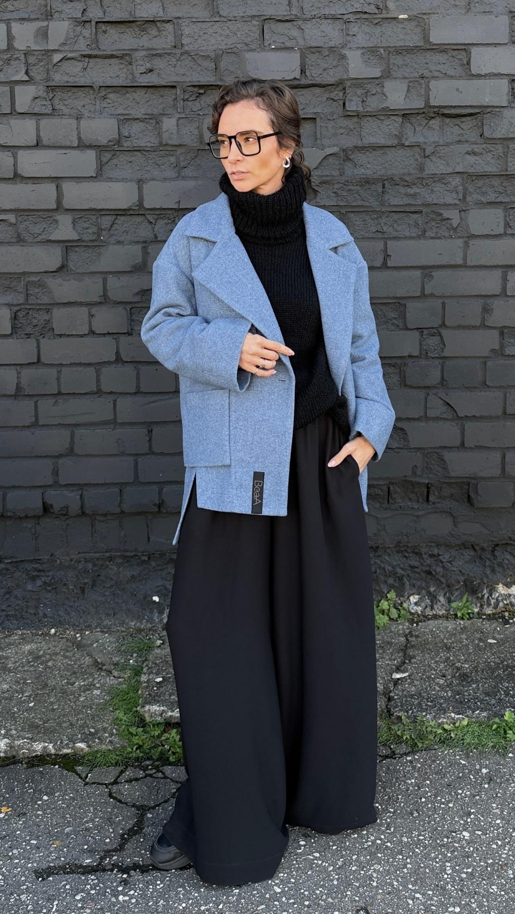 Jacket Light Blue/ Dark Blue - BeaA - Be At Home with Yourself - coat
