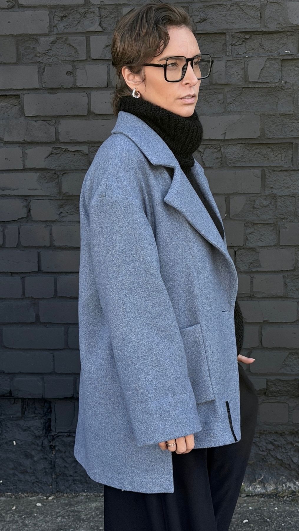 Jacket Light Blue/ Dark Blue - BeaA - Be At Home with Yourself - coat