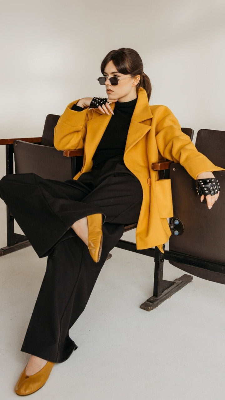 Jacket Yellow Saffron - BeaA - Be At Home with Yourself - coat