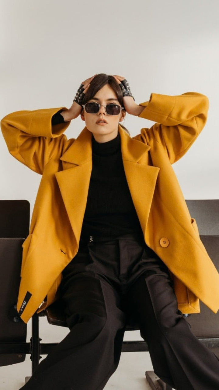 Jacket Yellow Saffron - BeaA - Be At Home with Yourself - coat