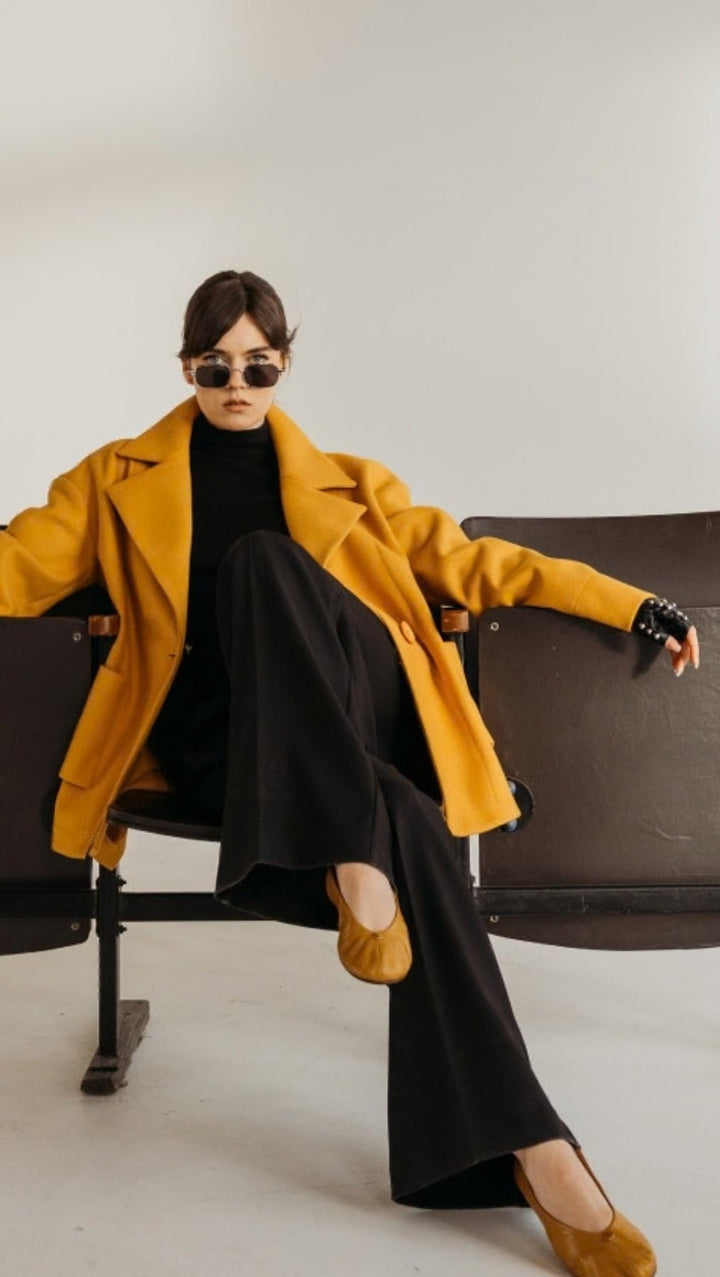 Jacket Yellow Saffron - BeaA - Be At Home with Yourself - coat