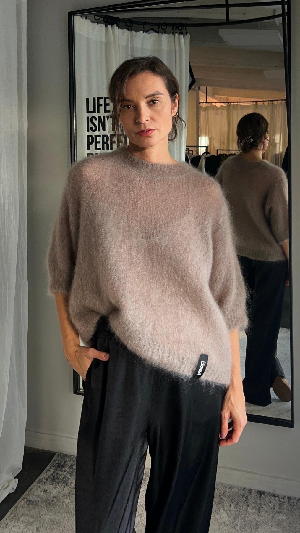 Kid mohair sweater Almond - BeaA - Be At Home with Yourself - sweater