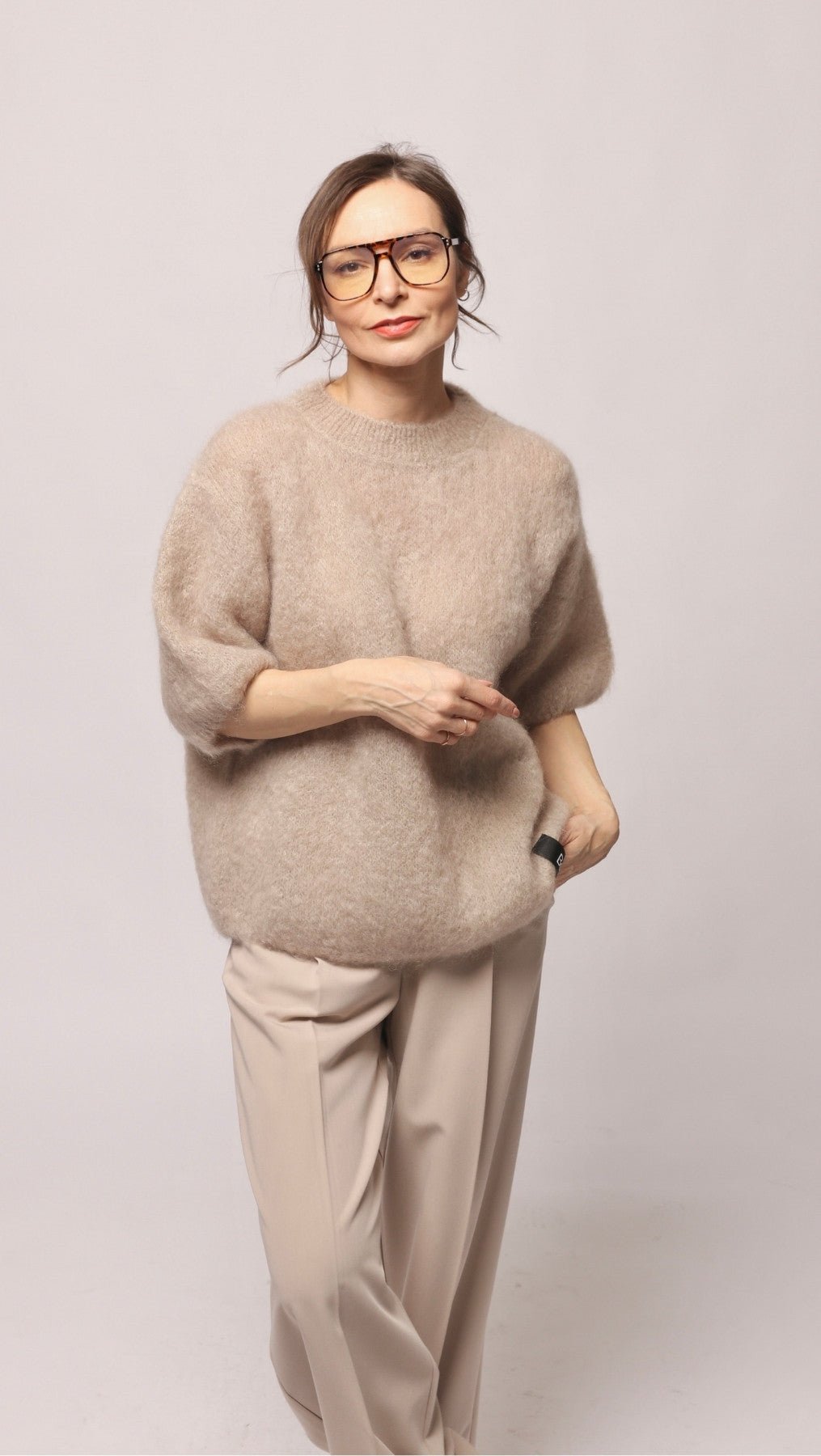 Kid mohair sweater Beige - BeaA - Be At Home with Yourself - sweater