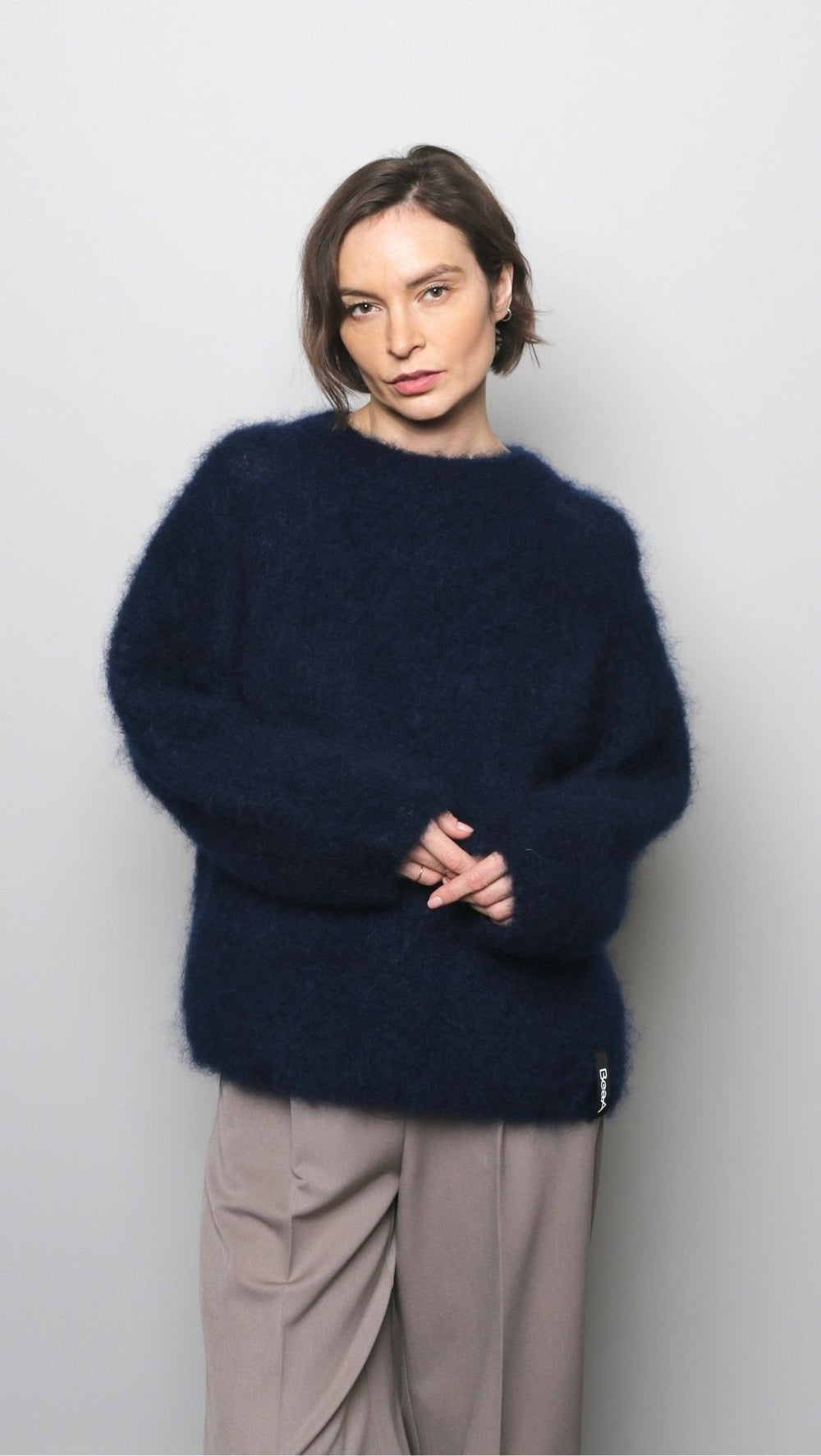 Kid mohair sweater Black or Dark Blue - BeaA - Be At Home with Yourself - sweater