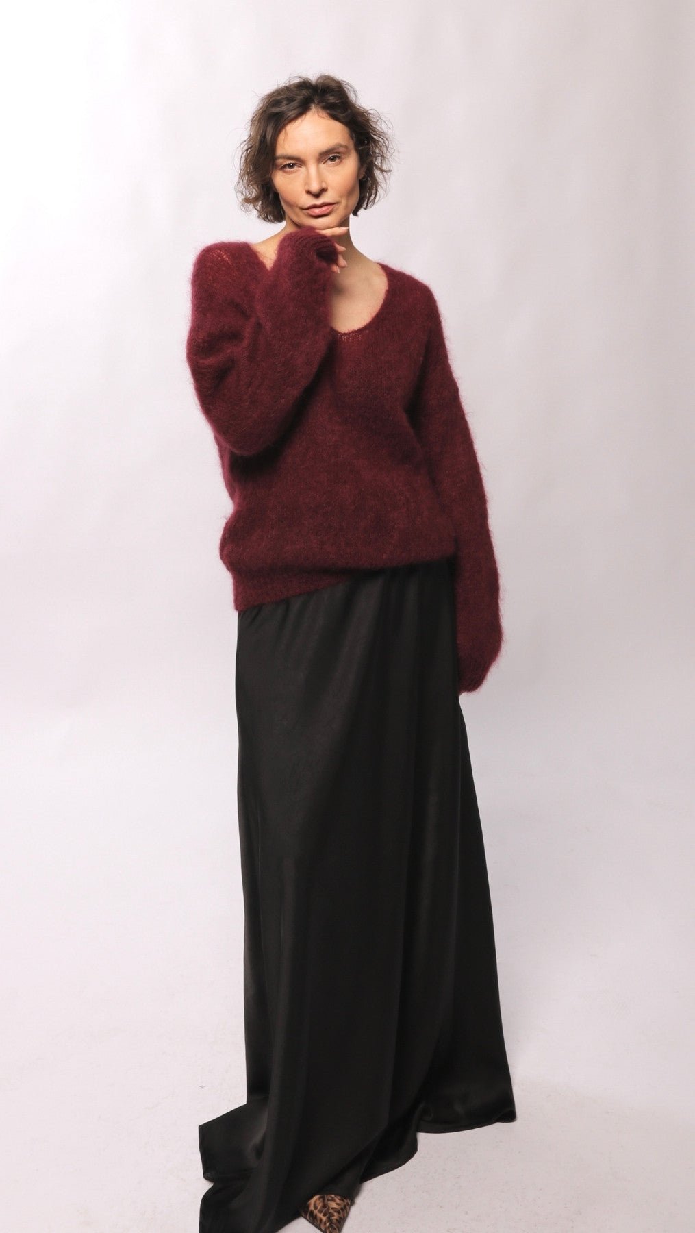 Kid mohair sweater Burgundy - BeaA - Be At Home with Yourself - sweater