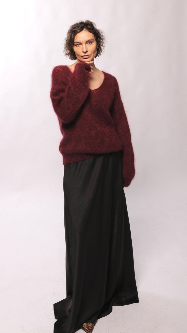 Kid mohair sweater Burgundy - BeaA - Be At Home with Yourself - sweater