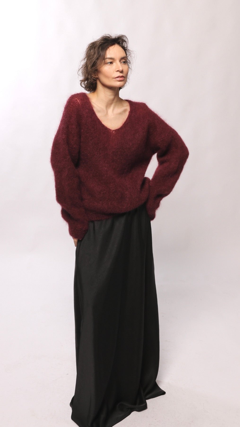 Kid mohair sweater Burgundy - BeaA - Be At Home with Yourself - sweater