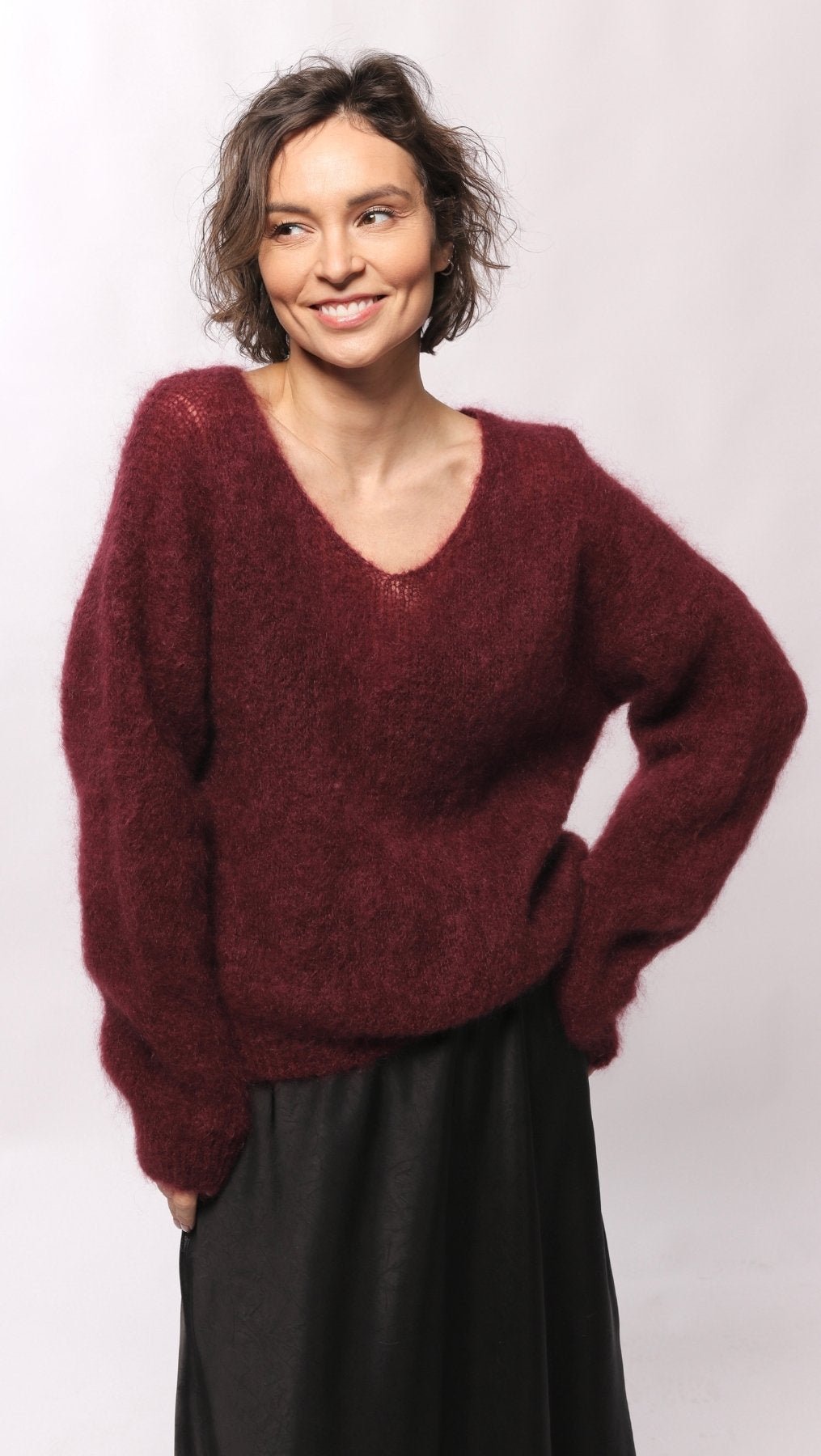 Kid mohair sweater Burgundy - BeaA - Be At Home with Yourself - sweater