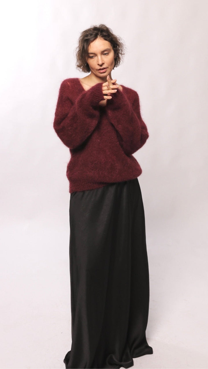 Kid mohair sweater Burgundy - BeaA - Be At Home with Yourself - sweater