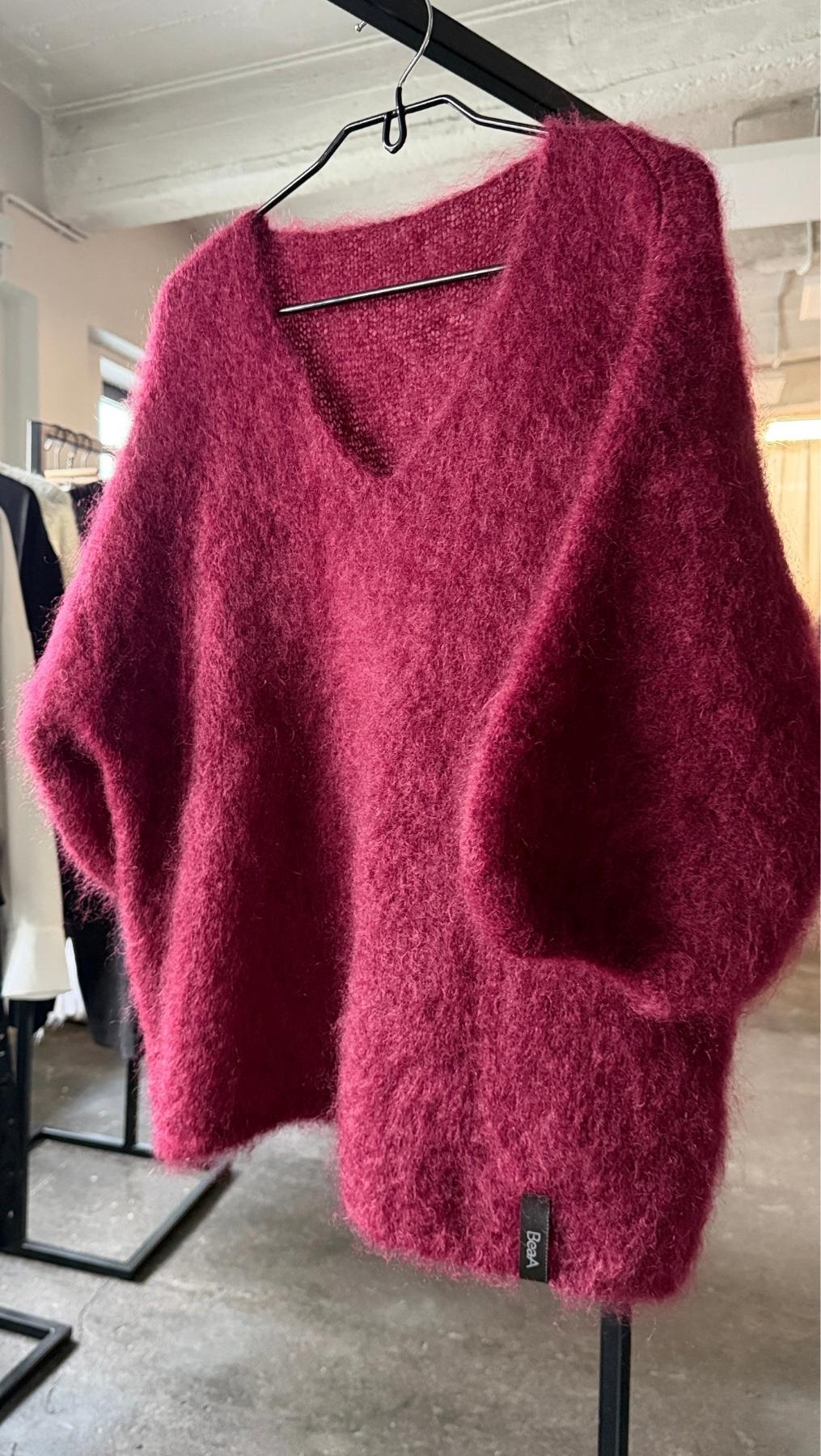 Kid mohair sweater Burgundy - BeaA - Be At Home with Yourself - sweater