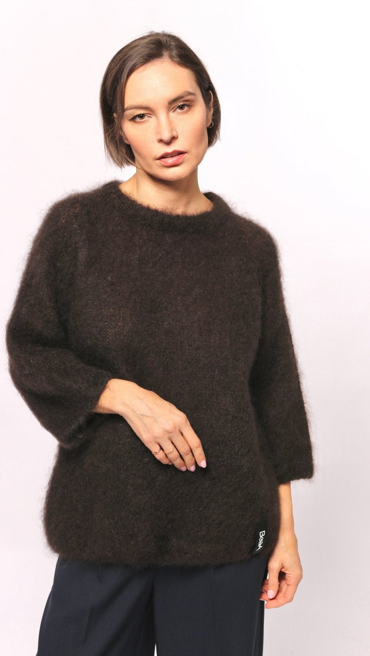 Kid mohair sweater Chocolate - BeaA - Be At Home with Yourself - sweater