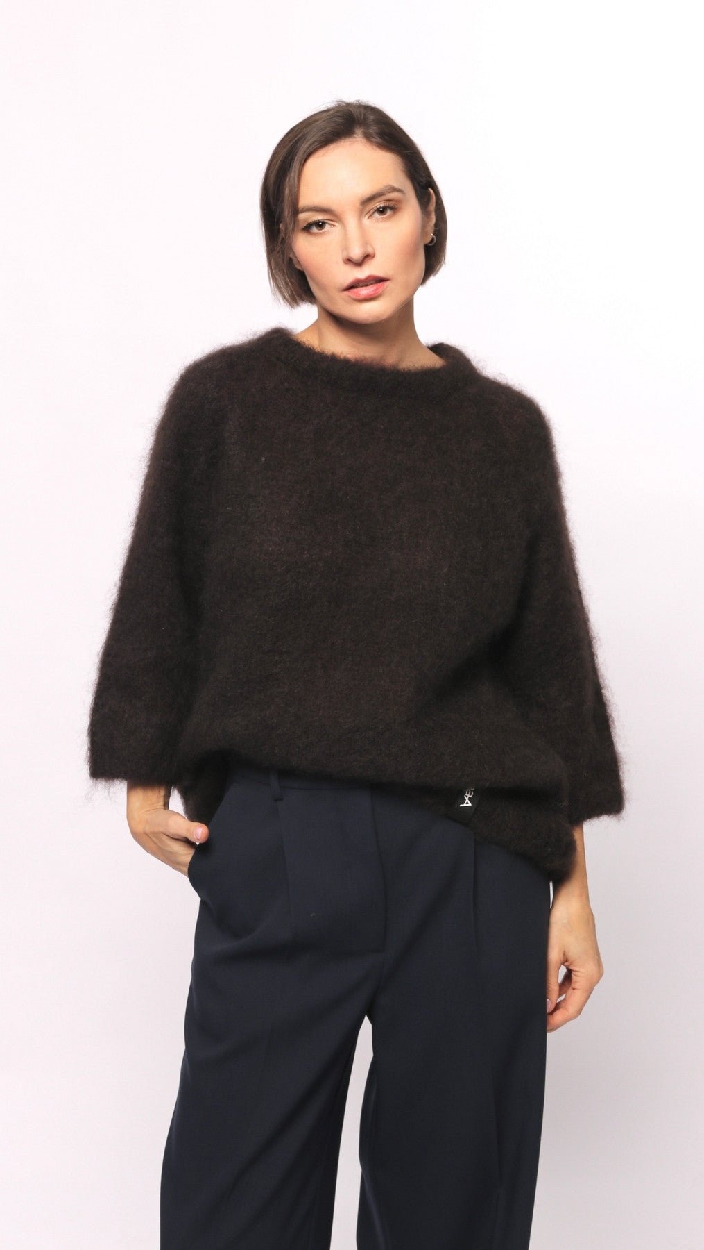 Kid mohair sweater Chocolate - BeaA - Be At Home with Yourself - sweater